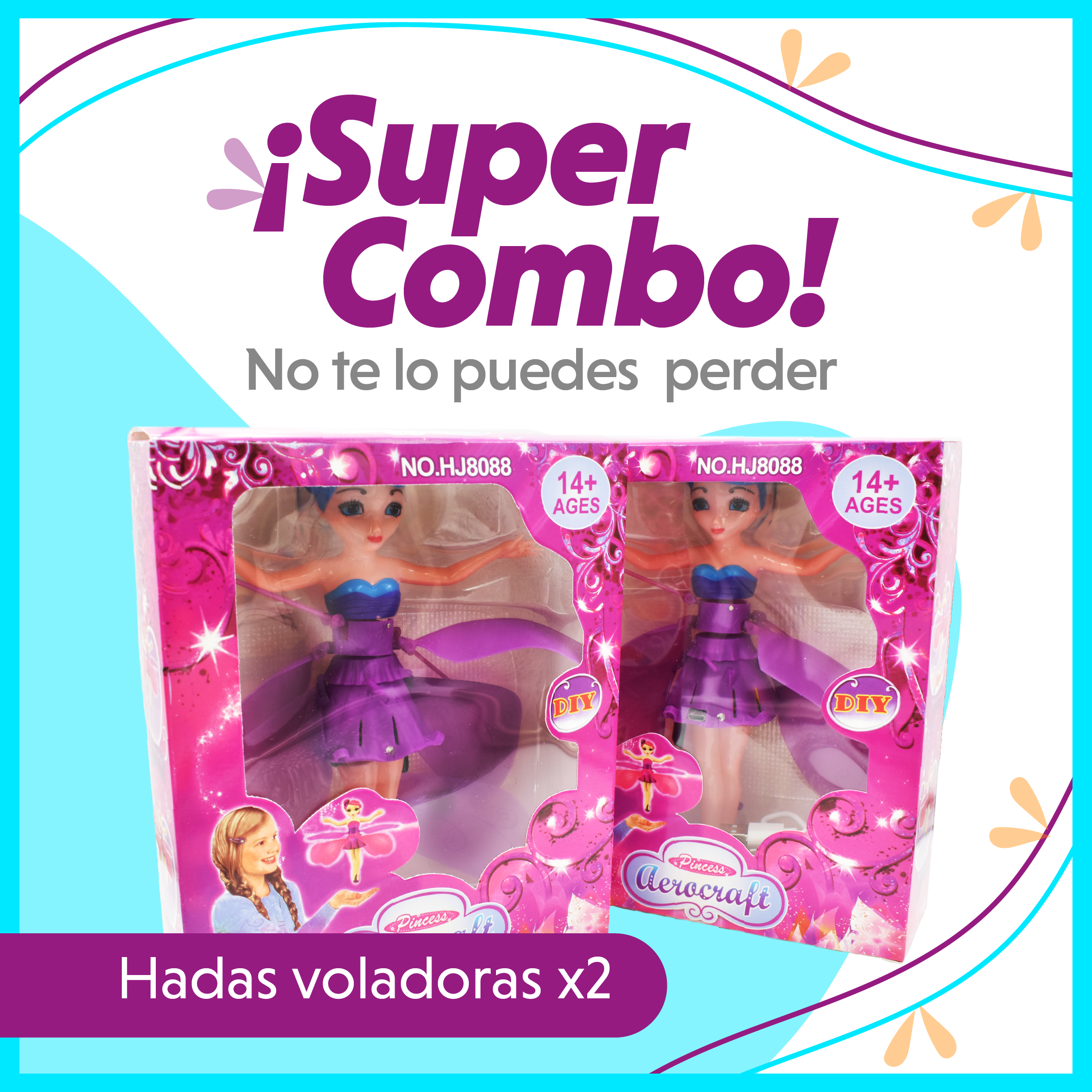 HADAS VOLVADORAS X2 MORADAS